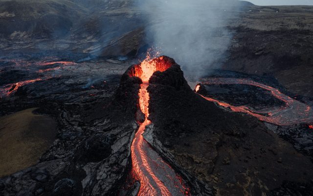 výbuch vulkánu