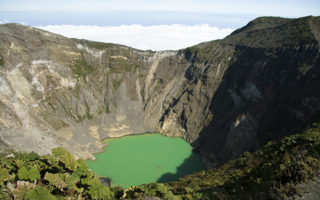 Detail of the Irazu Volcano Crater in Costa Rica